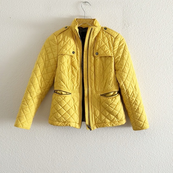 Talbots Quilted Yellow Jacket size p - Picture 1 of 7